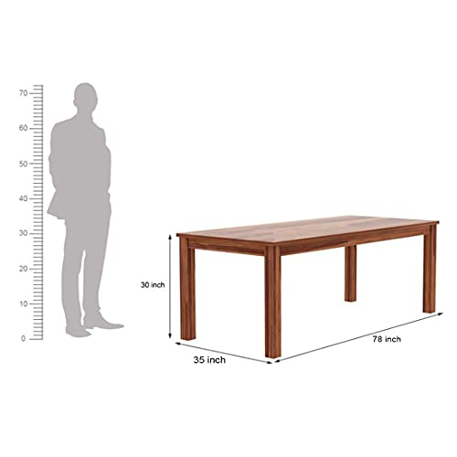 Image of Sheesham Solid Wood 8 Seater Dining Table for Living Room (Honey1)