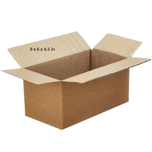 Image of BonKaso 3 Ply Corrugated Boxes for Packaging | 9 inchx6 inchx4.5 inch (Pack of 10) | Brown Cardboard Packing Boxes for Shipping, Moving & Storage | Carton Boxes for Courier & Goods Transportation