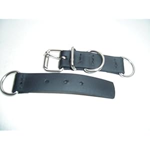 Angel for Pets MJH BioThane halsband sluiting verstelbaar 25mm breed versch. kleuren (1, zwart)