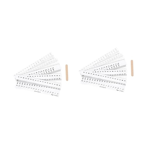 GOOHOCHY Piano Sticker Piano Key Decal for Beginner 2 Sets Score Recognition No Glue Left