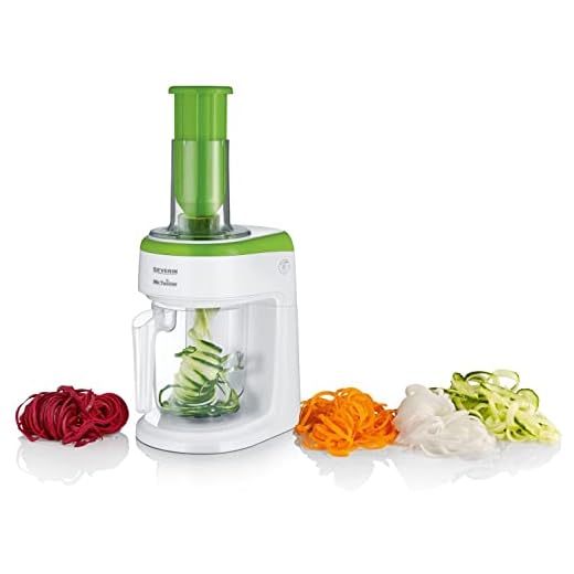 Severin KM 3921 Spiralizzatore Elettrico di Vegetali, BPA Free, Bianco/Verde