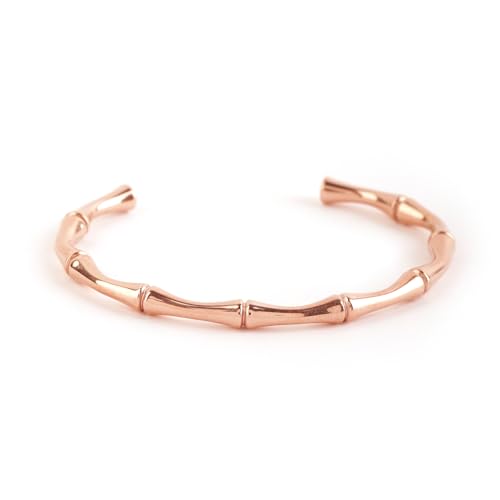 Rubans Premium 18K Rose Gold Plated Stainless Steel Tarnish Free Waterproof Bamboo Design Cuff Bracelet for Women & Girls, Perfect for Any Party Look (B0D73YMY7T) Amazon Price History, Amazon Price Tracker