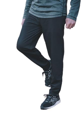 Landway PT-11 Omni Pant Lightweight Hiking Soft Shell Pant with Zipper Back Pocket - Black - L