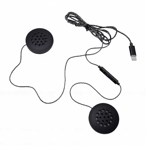 Sonido Estéreo, Auriculares con Cable para Casco de Motocicleta, Diseño Avanzado de Altavoces, Manos Libres para Conductores ABS