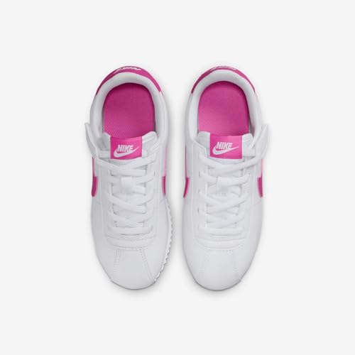 Nike Cortez EasyOn Little Kids' Shoes (DM0951-104, White/Laser Fuchsia) Size 94