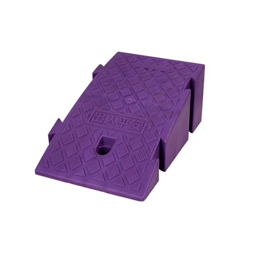 Rampa portátil para bordillo de 6 pulgadas de altura, rampa ligera de plástico para entrada de garaje, rampa umbral para aceras, scooter, bicicleta y motocicleta (Color: Púrpura) miniatura 1