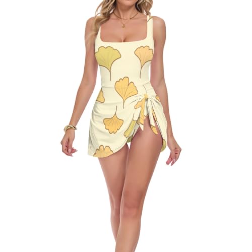 Maillot de bain amincissant femme beige une pièce galbant ventre plat ginkgo biloba