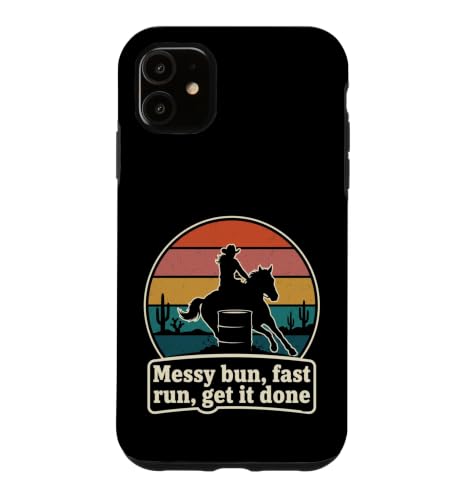 Messy Bun Fast Run Get It Done �ʔ��� �o���� ���[�X �J�E�K�[�� �X�}�z�P�[�X iPhone 11 �p
