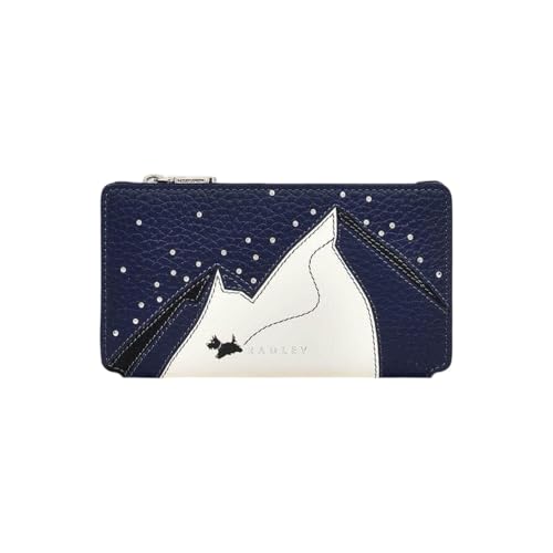 Portefeuille RADLEY London Mountain Wanderers bleu à deux volets petit format cuir