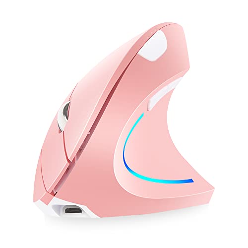 Ratón ergonómico vertical inalámbrico 2.4G con DPI ajustable y batería recargable 2