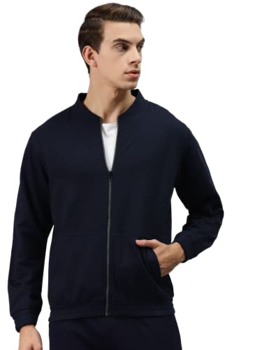 Image of Hubberholme Men's Cotton Blend Solid Collared Sweatshirt