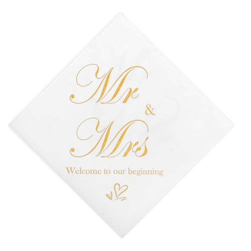50 Pcs Wedding Napkins for Reception Wedding Cocktail Napkins Disposable