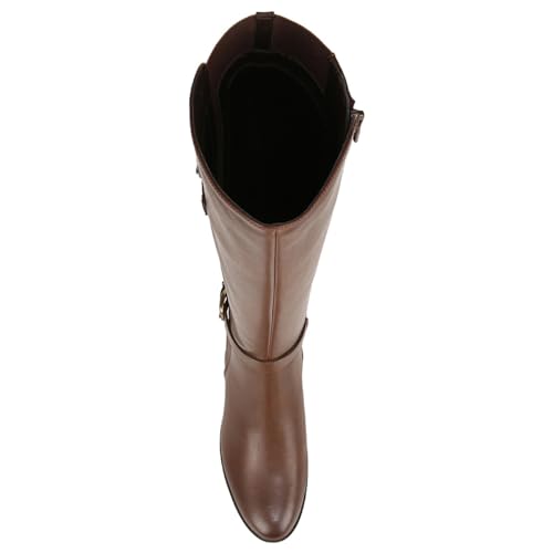 FOWT Women Double Strap Knee High Boots Round Toe Low Heel Riding Boots Size Zipper All Season Shoes Size 4-16 US2