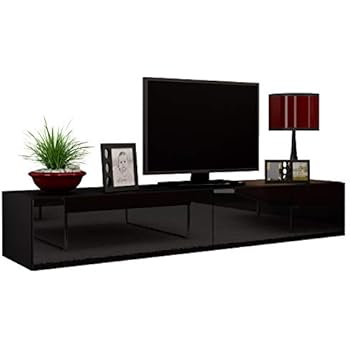 Jadella Tv Board Lowboard Migo Hangeschrank Wohnwand 180cm Schwarz Matt Schwarz Hochglanz Amazon De Kuche Haushalt