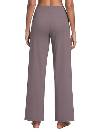 Image of BUBBLELIME Women High Waist Wide Legs Yoga Pants Loose Sweatpants Pockets | 29 inch /31 inch /33 inch /35 inch /37 inchInseam,2 Styles / Dress /Basic,Lounge,Comfy,Stretch Casual Work