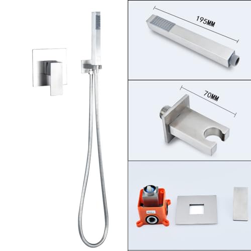 Mitigeur de douche à poignée unique avec robinets de bain brossés pour un débit d'eau stable