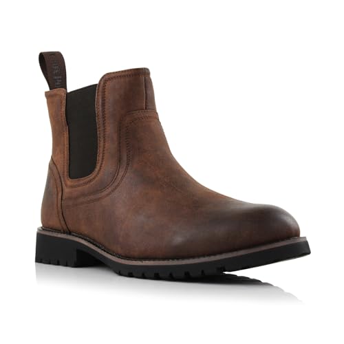 Image of Polar Fox Men's Classic High-Top Chelsea Boot | Stylish Slip-On Ankle Boot for Dress, Casual & Formal Wear