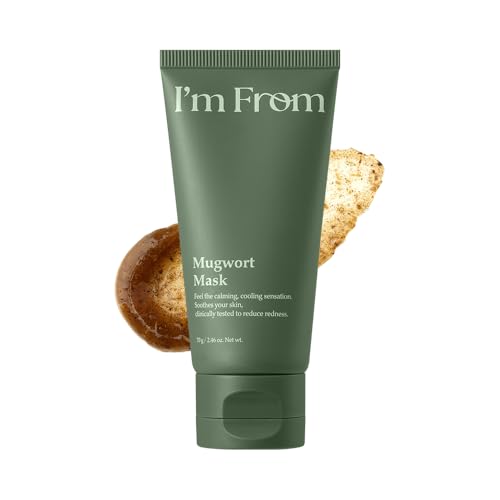 Im from Mugwort Mask Wash-Off Calming Face Mask with Mugwort Extract Cooling & Soothing Care for Sensitive Skin Korean Skincare 2.46 fl.oz