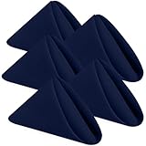 CKE Navy Cloth Napkins 24 Pack 17x17 Inches Dinner Napkins with Hemmed Edges, Washable Table Napkins for Dinners, Luncheon, Restaurants, Weddings, Decoration, Banquets, Events