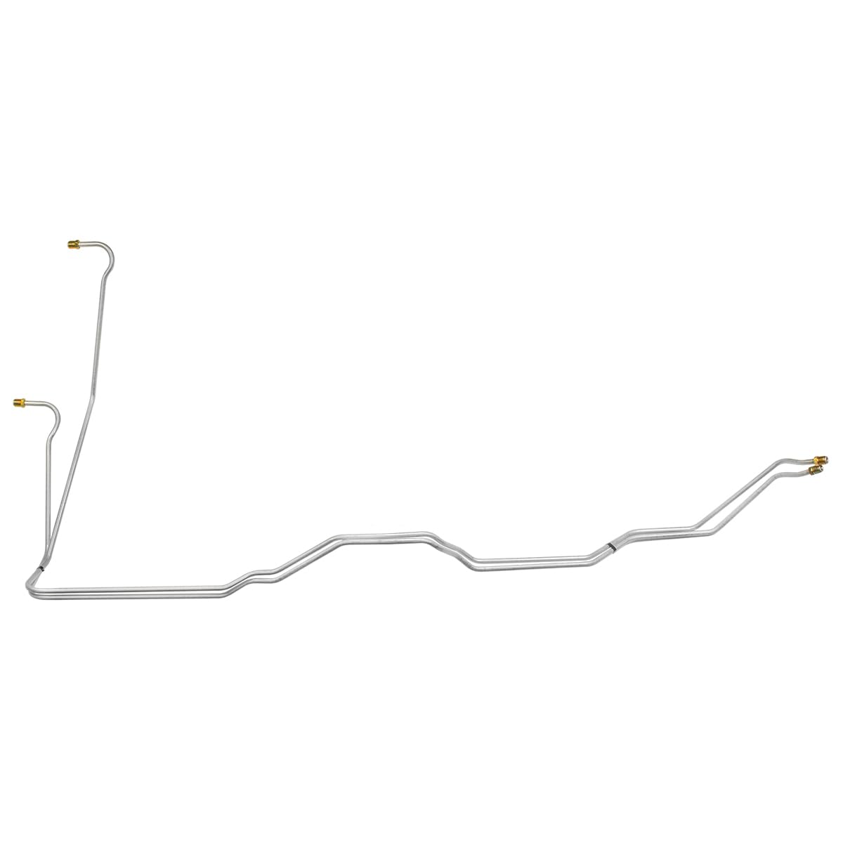 Inline Tube Compatible with 1995-98 Chevrolet GMC Truck 4L60E 3/8" Trans Cooler Lines 2pc, OE Steel