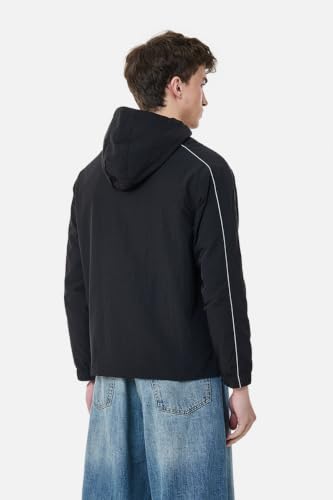 Image of SNITCH Men Regular Fit Jacket | Hooded Neckline & Full Zip Placket | Polyester Woven Smooth Fabric & Synthetic Fill Breathable Athleisure Wear For Travel Outdoor Casual
