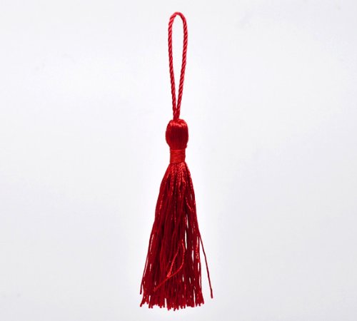 50 x Red 13.5cm Silky Crafts Making Tassels - Bookmarks, Scrapbooking and Cardmaking, 50 pcs