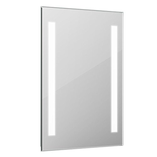 ENKI BM001 LED Bathroom Wall Mounted Mirror Make Up 500 x 700 mm with LED Lights Vanity Illuminated Backlit Mains Powered Modern