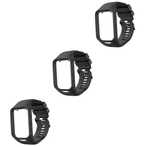 Bracelet de remplacement silicone noir souple et ajustable Uonlytech
