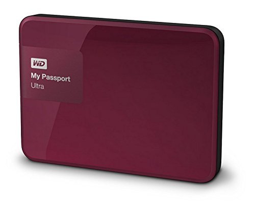 WD My Passport Ultra Disco Duro portátil 2,5' USB 3.0, con cifrado de Hardware, protección con contraseña - recertificado, Capacidad:1TB, Color:Cerezo Silvestre