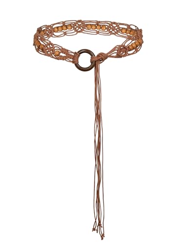 TeeYee Women Renaissance Rope Belts Waist Belts for Dresses Bohemian Style Braided Belt - Main Image