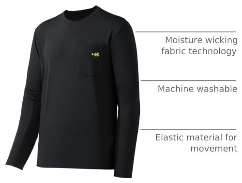 Image of BASSDASH Men's UPF 50+ Performance Long Sleeve T-Shirt UV Sun Protection Fishing Hiking Sports Shirts