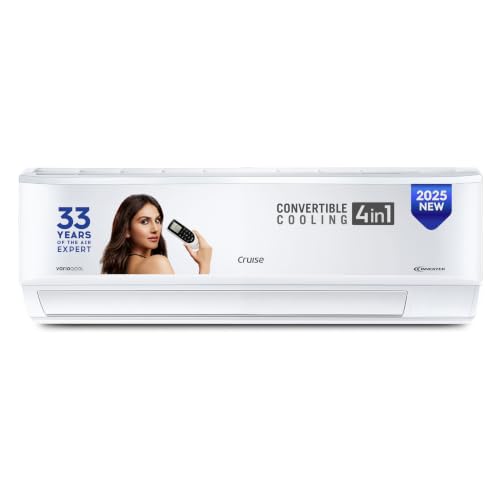 Cruise 1.5 Ton 3 Star Inverter Split AC with 7-Stage Air Filtration (100% Copper, Convertible...