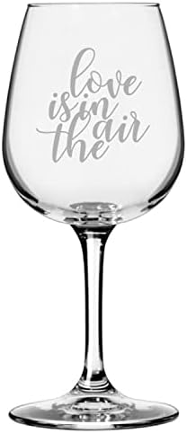 Love Is In The Air Valentine's Day Quotes Etched 12.75oz All Purpose Wine Glass