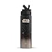JoyJolt Stainless Steel 22 oz Star Wars Water Bottle with Straw Lid, BPA-Free Sports and Travel Vacuum Insulated Water Bottle, Destination Collection Death Star Bottle, Star Wars Gifts