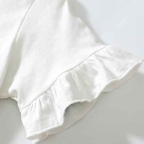 Image of HILEELANG Toddler Girl Easter Outfit Spring Summer Cotton Leggings Pants Tees Shirts Clothing Sets