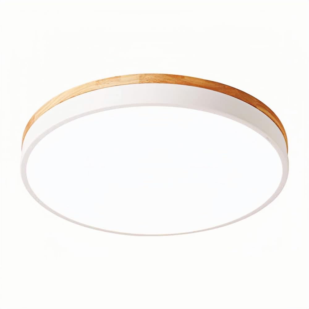 Abinlina Ultra-Thin LED Flush Mount Ceiling Light - Dimmable 3000K-6000K Adjustable Brightness for Home and Office(White,30cm)