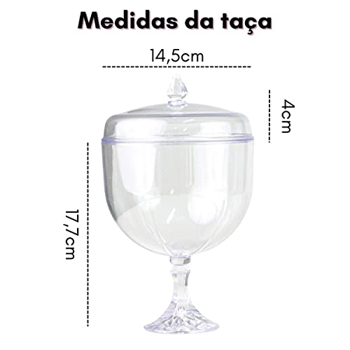 1 Taça Americana Com Tampa 1,250ml Taça De Sobremesa Gourmet (Safira)