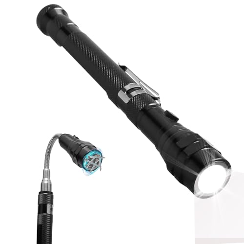 Telescopic Magnetic Pickup Tool with 3 Bright LED Light Torch Technology Gadgets Multi Function Rotatable for Him Dad Men Brother Husband Valentines Birthday Fathers Day Christmas Stocking Fillers