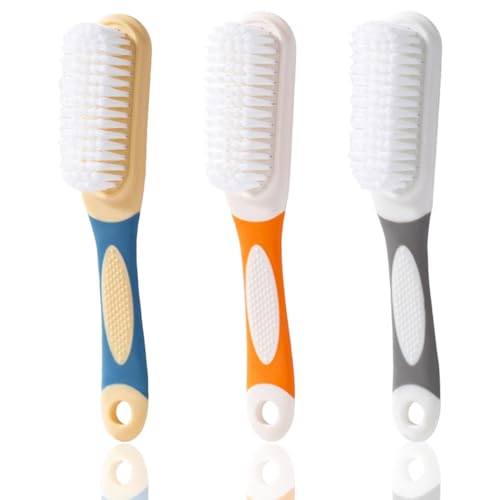 Pamtns 3 Pezzi Exclusivo per Pulizia Scarpe Spazzolinda Spazzola Bucato Spazzola per la Pulizia con Setole Morbide Spazzola per Scarpe Sportive Sneakers Spazzolina Multifunzione per Vestiti Superfici