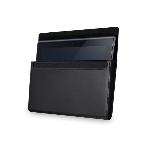 Sony SGPCK1.AE - Bolsa de transporte compacta, cuero auténtico para Sony Tablet S, color negro
