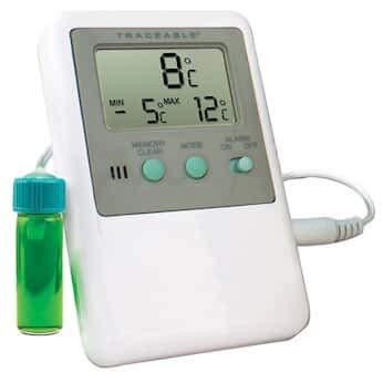 Calibrated Fridge/Freezer Digital Thermometer, 5 ml Bottle Probe