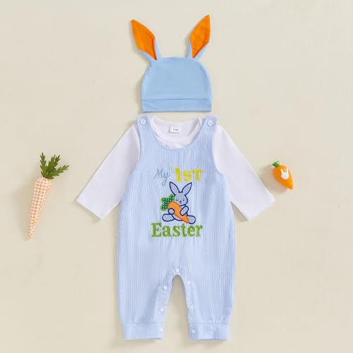 My First Halloween Baby Boy Outfit Newborn Pumpkin Romper + Plaid Overalls+ Hat 3Pcs Infant Boy Fall Clothes2