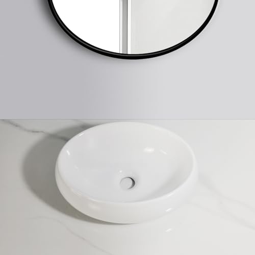 Cuarto de baño espacio pequeño lavabo sobre encimera oval de cerámica 5