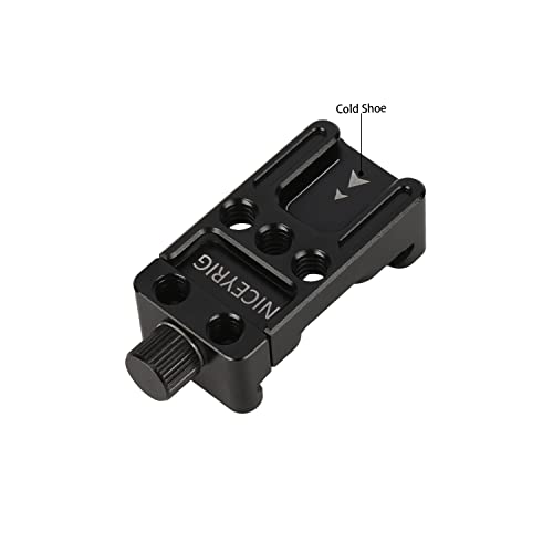 NICEYRIG Cold Shoe Mount Adapter Cold Shoe Bracket with 1/4”-20 Thread Hole Scale Marks for DSLR Cameras Cage Microphone LED-509 - Image 3