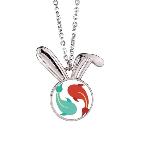 Collier poisson et lapin taichi, un cadeau d'anniversaire symbolique unique