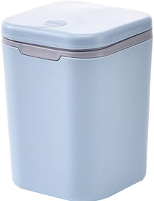 B-LADY Smart small Table top dustbin, Creative Cute Covered Plastic Trash box, square shape-image-24