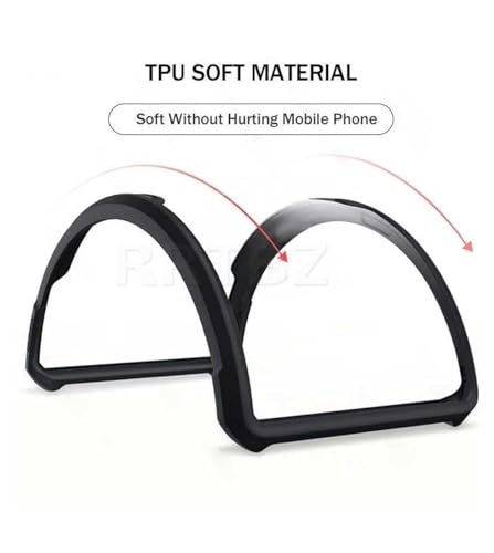 Image of RRTBZ Camera Protection Shockproof Clear Back Bumper Eagle Back Case Cover PC+TPU Compatible with Vivo T4x 5G / iQOO Z10x 5G -Black