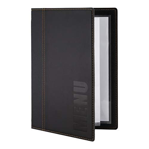 Protège-menu A5 noir Securit Trend pour tables de restaurant