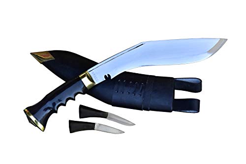 GK&CO. Kukri House Official Issued - Genuine Kukri/Khukuri –10 inches Blade Jungle PRI Training Knife. Simi- Polished Knife - Handmade in Nepal.