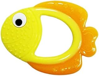Bebe Mondo Teething Toys 3-6 Months, Teethers for Babies 3-6 6-12 Months, Silicone, Yellow, Goldfish Teether